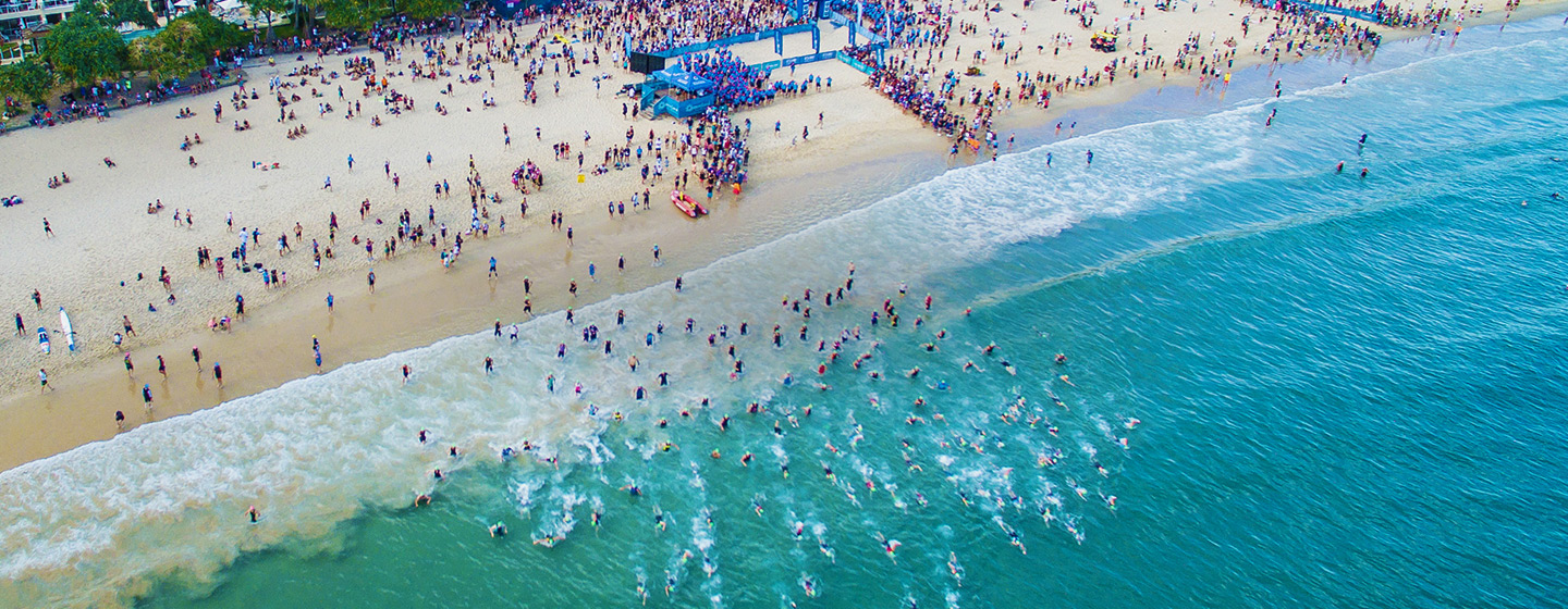 beach swim start header