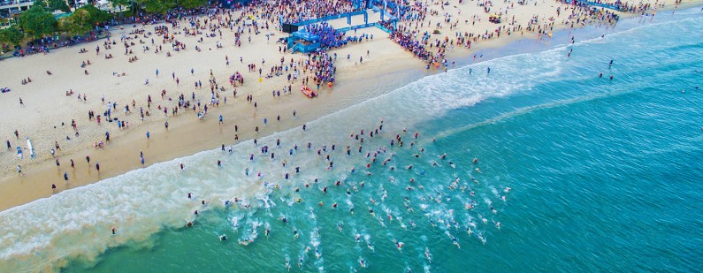 beach swim start header