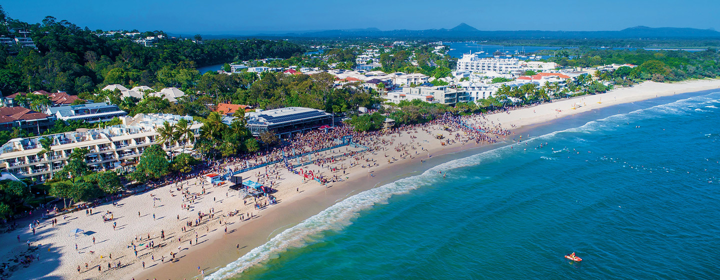 hero main beach noosa swim drone header